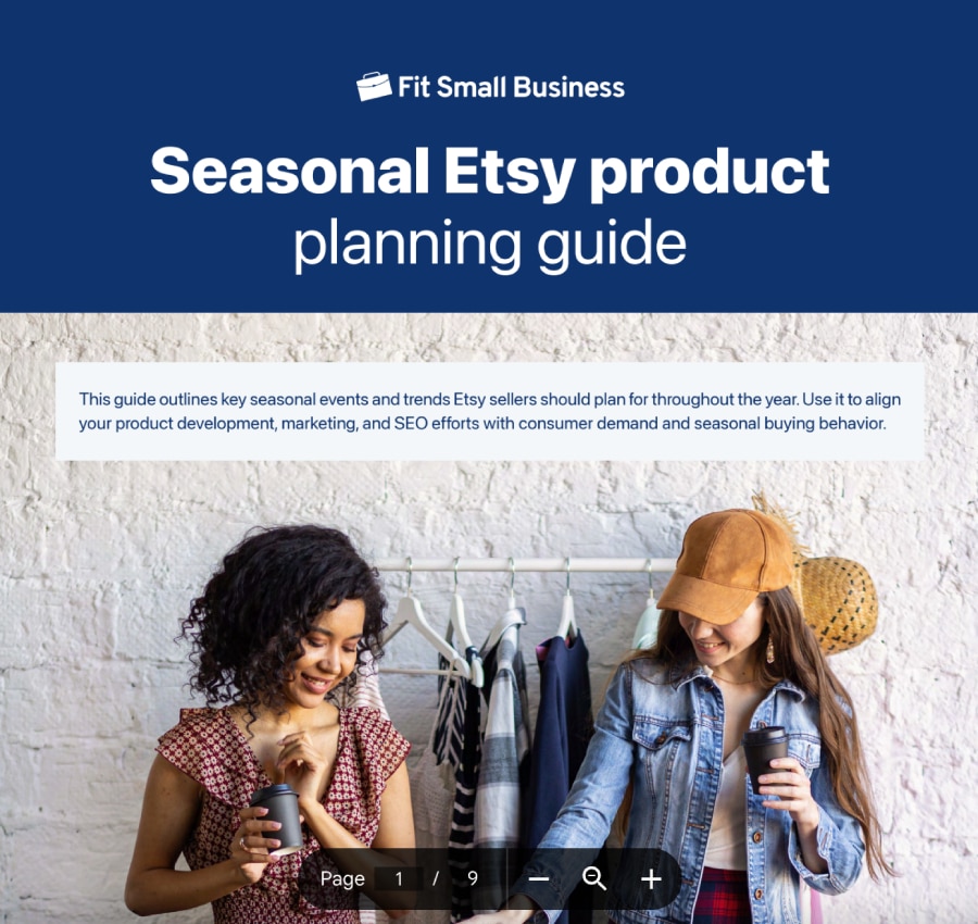 Etsy Seasonal Product Planning Guide screenshot.